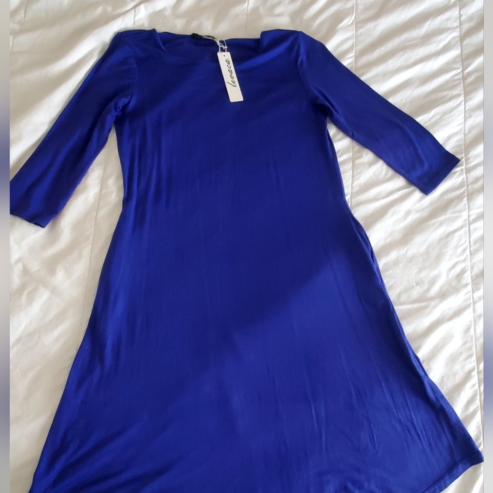 NWT - Elegant Blue Women's Dress